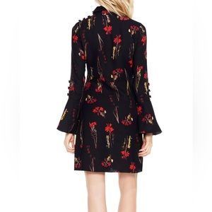 Vince Camuto Botanical Flare Dress with button detail